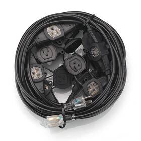Nema5-15p Phyoto 753922525570 50ft 14 Gauge 3 Prong Extension Cord 11 Socket Evenly-spaced Nema5-15p/nema5-