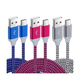 Kz-02 Pofesun Usb C Charging Cord 3pack 10ft Cable Fast Charger A To Nylo