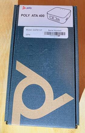 8f3h4aa Poly 8f3h4aa#aba Hp Ata 400 1fxs Vp Voip Adapter