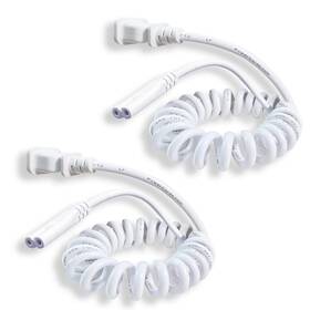 Powercords 826341052498 2 Pack Coiled Prong Ac Power Cord 6.5 Ft Ul Listed Figur