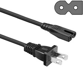Ppj 742372198347 2-prong Ac In Charging Power Cord Outlet Socket Plug Charger Cable Lead For X