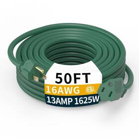 Sp-506 Primowire Ap-301 50ft 16/3 Gauge Green Outdoor Extension Cord Waterproof Heavy Duty 3 Prong C
