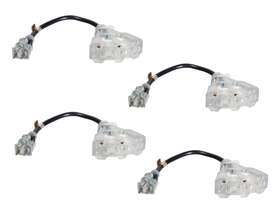 Xc-p143-1 Pro X Set Of 4 Power Cord Nema 5-15p To 5-15r 14awg 3-prong Black 1ft