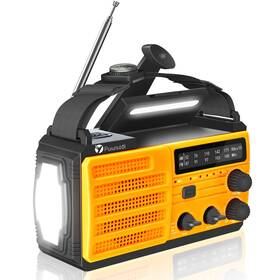 Puiuisoul 762917702841 Emergency-radio 8000mah Portable Weather Solar Radios With Hand Cra