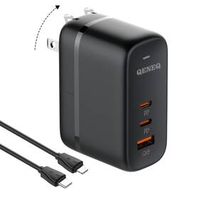 Q366 Qeneq 65w Gan Usb C Charger Fast Wall With Foldable Plug To L Ca
