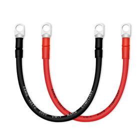 8-1f-2 Qiatol 614158508563 8 Awg Battery Cables With Terminals 2pcs Heavy Duty Power Connection Durable