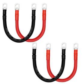16-1f-4 Qiatol 614158509102 Battery Cables With Terminals 4 Awg 4pcs 1ft Copper Power Connection
