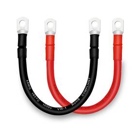 Qiatol 614158510122 Battery Cable 4 Awg Copper Cables With Terminals 2pcs Heavy Duty Design