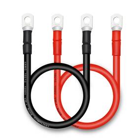 4-2f-2 Qiatol 614158510146 4 Awg Battery Cable With Terminals Copper Car Marine Inverter Wire Power 2 Pcs