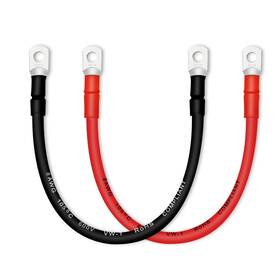 Qiatol 614158510160 Battery Cable 8 Awg Copper Cables With Terminals 2pcs Heavy Duty Design