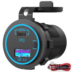 Gsg2025-bo1 Qidoe 83w12v Usb Outlet 65w C For Laptop Car Charger Socket Quick Charge3