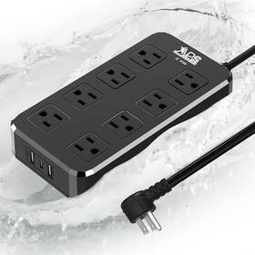 Qy03 Qiyuan Outdoor Power Strip Weatherproof Waterproof Surge Protector With 8 Wide Outl