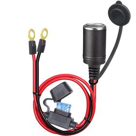 Qofowin 751474662279 2ft 12v Female Socket Battery Eyelet Ring Terminal 12volt Extension Cord Outl