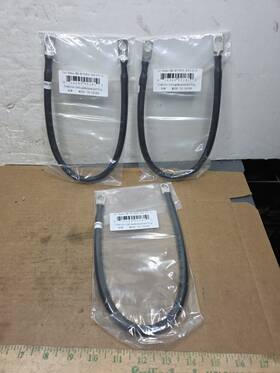 Renogy 816360021810 Qty 3 Golfcart 16 Inch Quick Cable Copper Battery Wire 4 Gauge 15/16 Hole