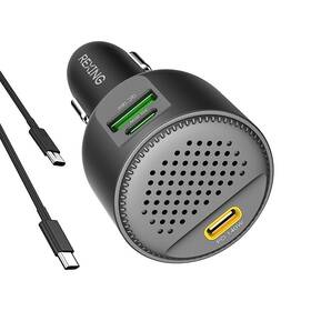 Bby170wchr Rexing - 170w Vehicle Quick Charger With 2 Usb-c And 1 Usb Port Compatible