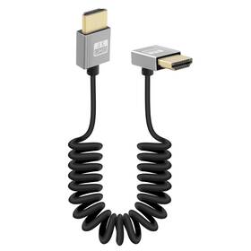 Rj-41 Riieyoca 90 Degree 4k Short Hdtv To Coiled Cable Down Angle Male D