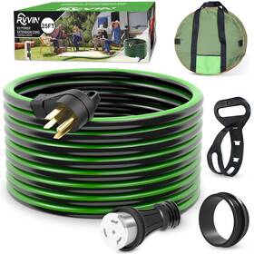Top20217 Rvvin 50 Amp 25 Feet Rv Extension Cord 14-50p To Ss2-50r Heavy Duty Stw Generator