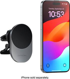 St-q2ccm Satechi - Wireless Qi2 Car Charger Space Gray