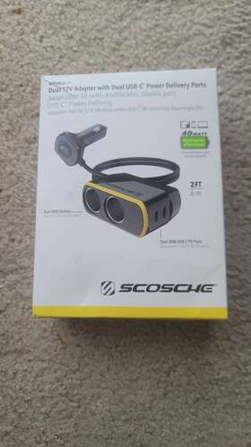 Dclspd402sw Scosche - 12w Usb Adapter With Dual Charger Ports Black
