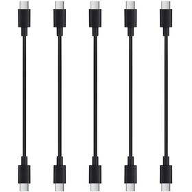 C2c-0.25m-pvc-bk-230318 Smays 5-pack 12-inch Usb-c To Cables - 60w Fast Charging Short Usbc Cords Fo