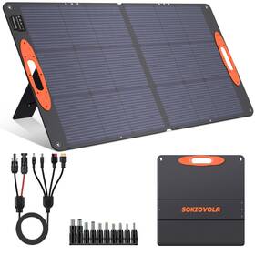 Orange-110w Sokiovola N-type 16bb 110w Portable Solar Panel For Ef/jackery/bluetti/anker Power Stat