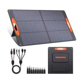 Orange-fz100w Sokiovola N-type 16bb 100w Portable Solar Panel For Ef/jackery/bluetti/anker Power Stat