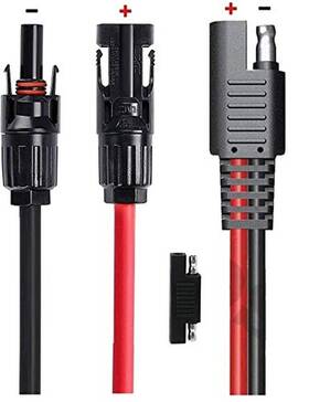 Solarenz 607111583097 Solar Panel To Sae Adapter With Mc4 Connector Extension Cable 10awg For Easy