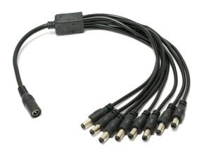 Psst08w01a Soltech 8 Way Dc Power Supply Splitter For Security Cameras 1 Female To Mal