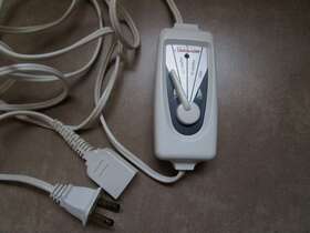 53804-003 Sunbeam Electric Heating Throw Blanket 2-prong Controller Power Cord