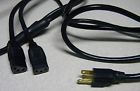Three Two-way 10-foot Cable Plug Appliances Pronged Splitter Power Pc Ac