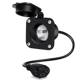 Rm-rv155-1614 Tiphope 15 Amp Ac Power Inlet Port Plug With 16ftft Extension Cord Waterproof P