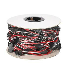 100pcs-3p-roll Tmh Continuous 3 Prong Right Angle Plug 100 Count 10-inch Lead Spacing Wire H
