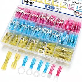 Tn-01-5 Tnisesm 120pcs Heat Shrink Wire Connectors Waterproof Insulated Automotive M