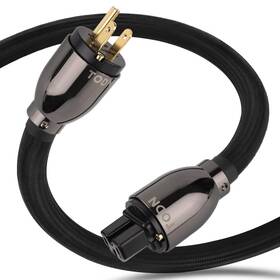 Todn 3.28ft/1m Hifi Audio Power Cable For Audiophile With 7 Awg O-c-c Cores 24k Gold P