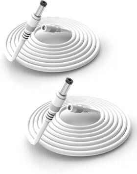 30ft-eu-w Tonton 2-us Power Extension Cable 33ft 10m 5.5mm X 2.1mm Dc 33 Ft 2 Pack White