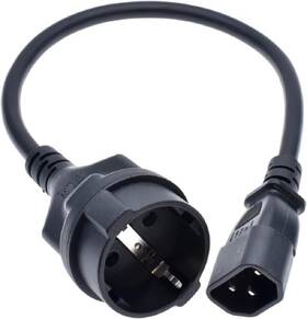 Toptekits 689749616767 Iec 320 C14 Male To Europe Schuko Female Socket Short Adapter Cable For Ups P