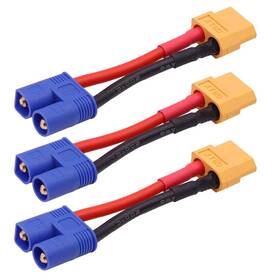 As103 Treehobby 3pcs Male Ec3 Plug To Female Xt60 Connector Adapter Cable Compatible Wit