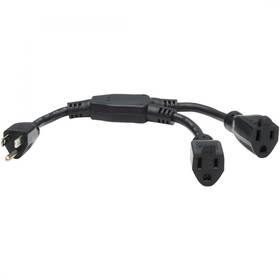 Tripp Lite P022-001-13a-2 Extension Cord Y Splitter Nema 5-15p To 2x 5-15r 13a 125v 16 Awg