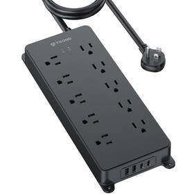 4000j Trond 728120948025 Surge Protector Power Strip 10ft Etl Listed 10 Widely Spaced O