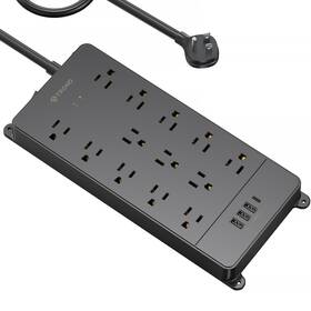 Trond 728120948919 Power Strip Surge Protector 10 Ft Cord 4000 Joules Etl Listed 13 Wid
