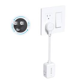 Td-ec-us01xp Trond 360 Rotating Flat Plug Outlet Extender Surge Protector With 6 Inch C