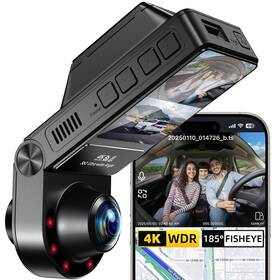 Gt820 Tuifac 810186883324 360 Camera For Car 4k Dash Cam Front And Inside 2-channel Dashcam 160 185