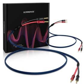 Uc-3100852 Ucinnovate 2 Pack Bi-wire Speaker Cable With Gold Plated Banana Plugs 13 Awg