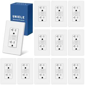 20wt-12-s Uniele 12 Pack Tamper Resistant 20 Amp Gfci Outlets Super Slim Design 20a Gfi Rece