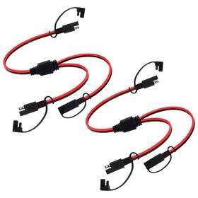 Sae14g-1ft-2y Unrulysoul 12 Inch 14awg Sae Y Splitter 14 Awg Gauge 1 To 2 Extension Cable Pr