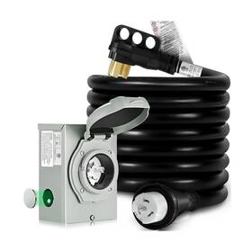 Ed-502p Vancitrue 50 Amp Generator Cord 25ft And Pre-drilled Power Inlet Box