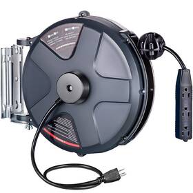Vevor 614198592744 Retractable Extension Cord Reel 50 3.2ft 16/3 Sjt Power Heavy