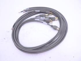 5-15p Volex 17237 5 Pack 6ft Power Cords Stripped End 3 Conductor 18awg Grey Pvc Plug