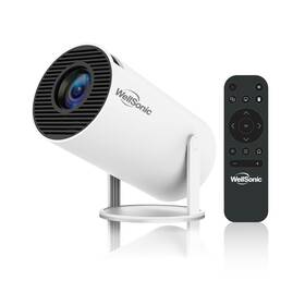 Hy300 Wellsonic Mini Projector Support 4k 200 Ansi Outdoor And Home Movie Portable W