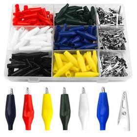 Wmycongcong 700713396895 150 Pcs 30-35mm Alligator Clips Electrical Test Clamps With Prote
